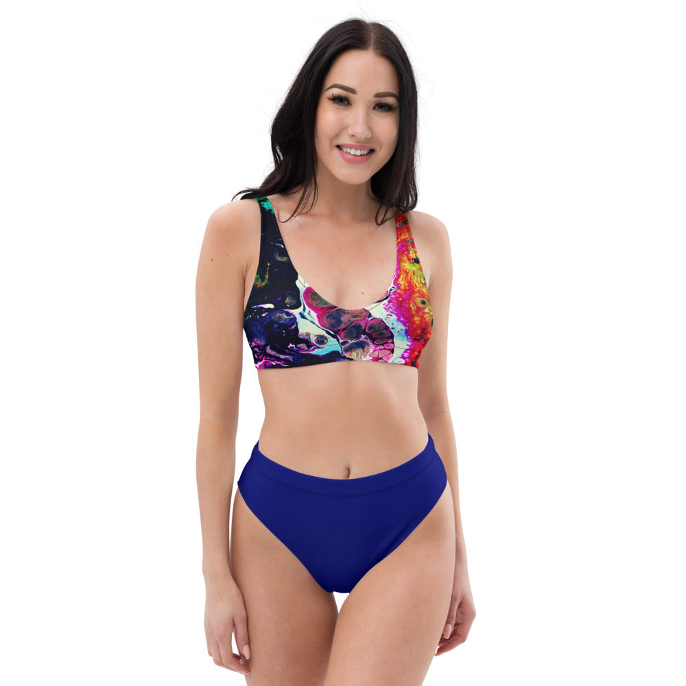 Abstract Recycled High-waisted Bikini