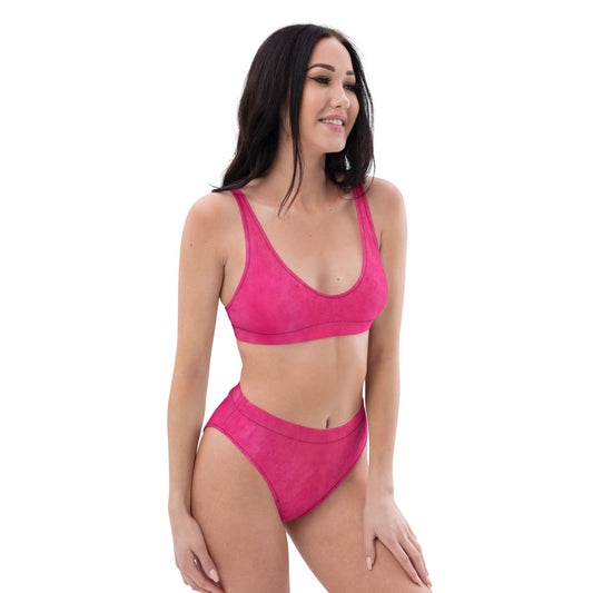 Rose Petal Recycled High-waisted Bikini