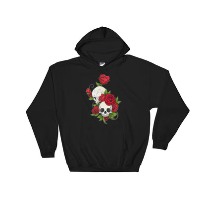 Rose Skull Couple Hooded Sweatshirt