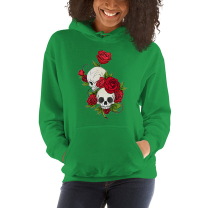 Rose Skull Couple Hooded Sweatshirt