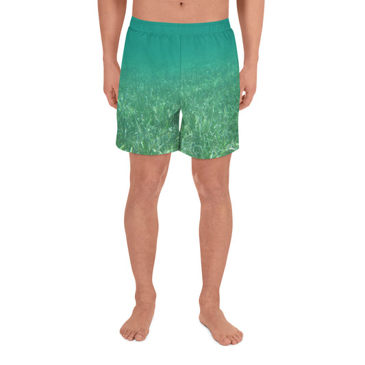 Men's Athletic Long Shorts - Sea Grass